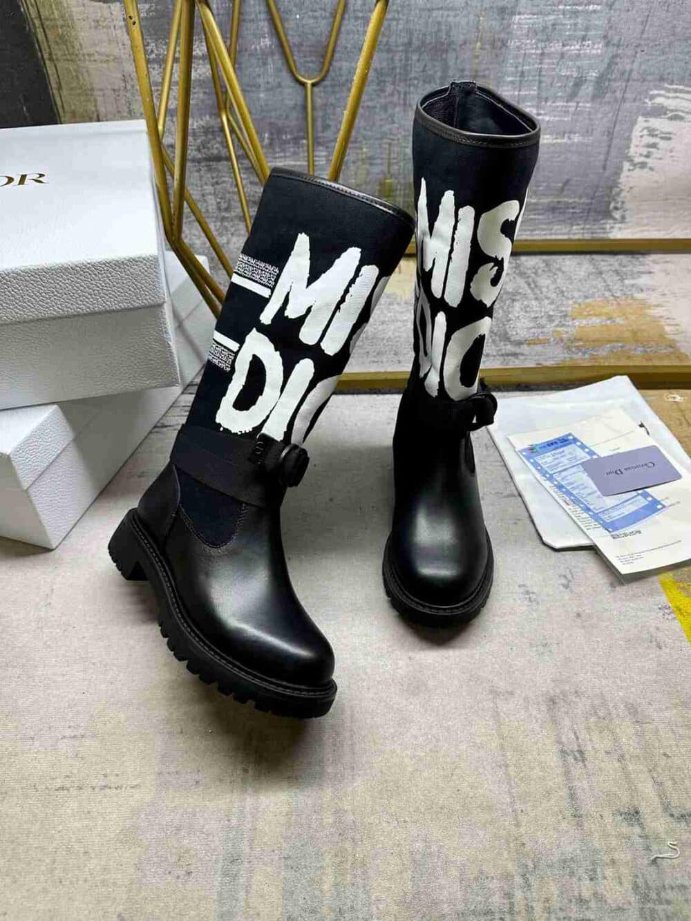 Alternative view of DIOR D MAJOR BOOT WITH MISS DIOR PRINT BLACK KDI929CMV S17X