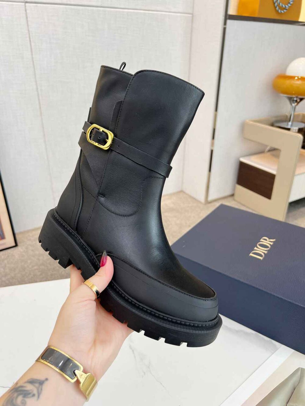 Alternative view of DIOR 30 MONTAIGNE ANKLE BOOT BLACK