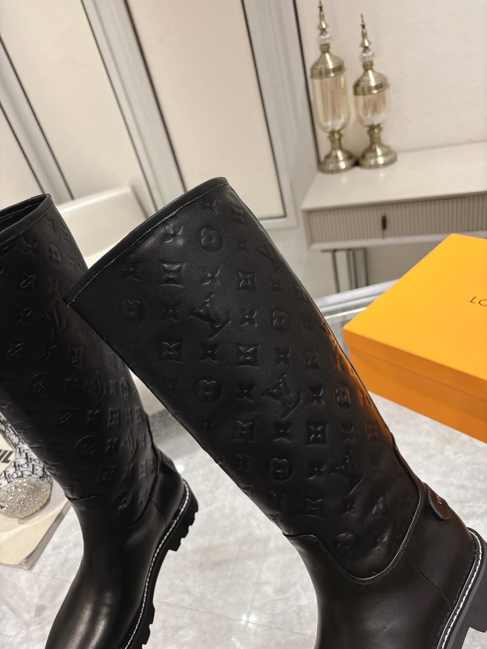 Alternative view of LOUIS VUITTON TERRITORY FLAT HIGH BOOT BLACK 1ADD2X
