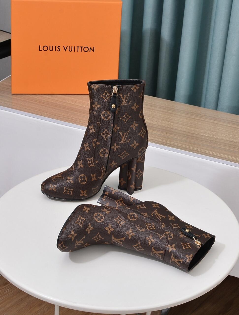 Alternative view of LOUIS VUITTON SILHOUETTE ANKLE BOOT MONOGRAM BROWN