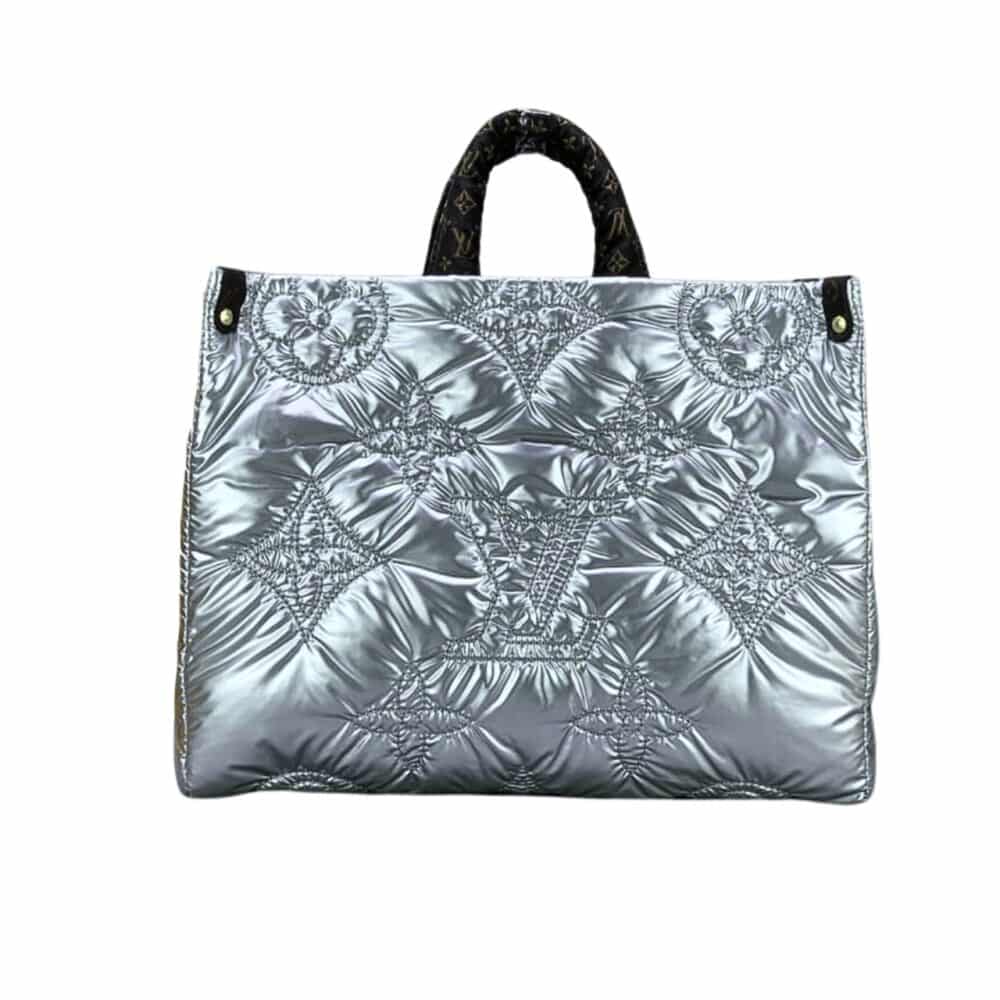 LOUIS VUITTON ONTHEGO PILLOW HANDBAG SILVER 34CM