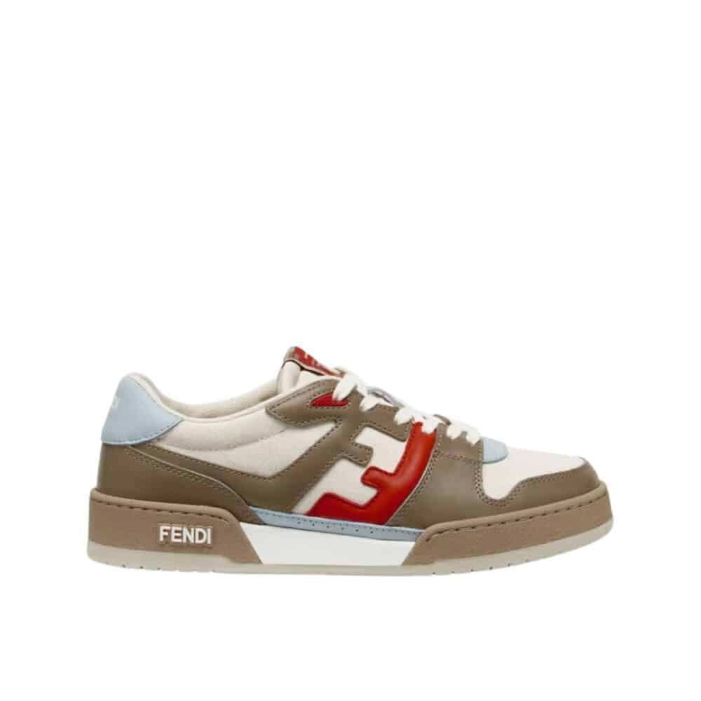 FENDI MATCH LOW-TOP BROWN SNEAKER
