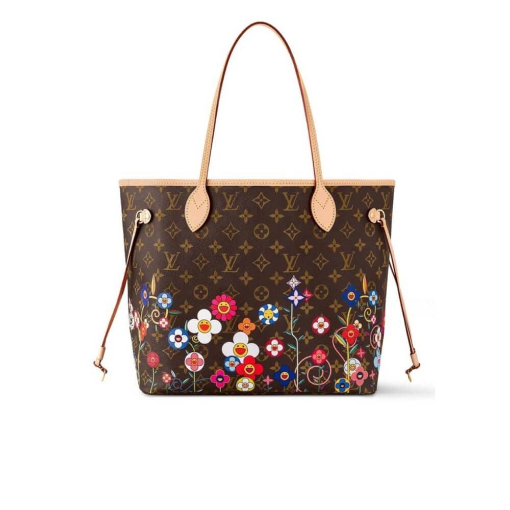 LOUIS VUITTON X TAKASHI MURAKAMI NEVERFULL MM SUPERFLAT BROWN 32CM M13271