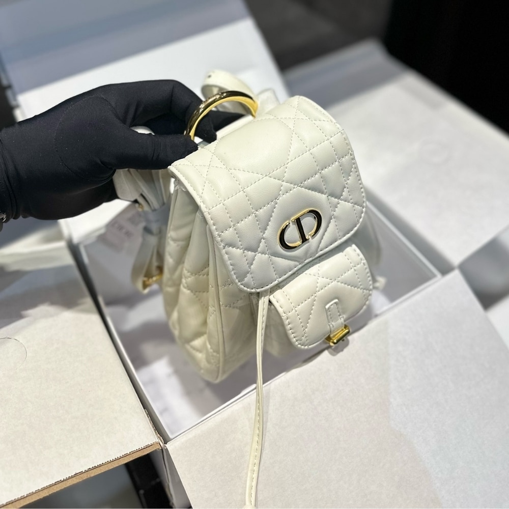 Alternative view of DIOR SMALL DIOR CARO BACKPACK WHITE 27CM