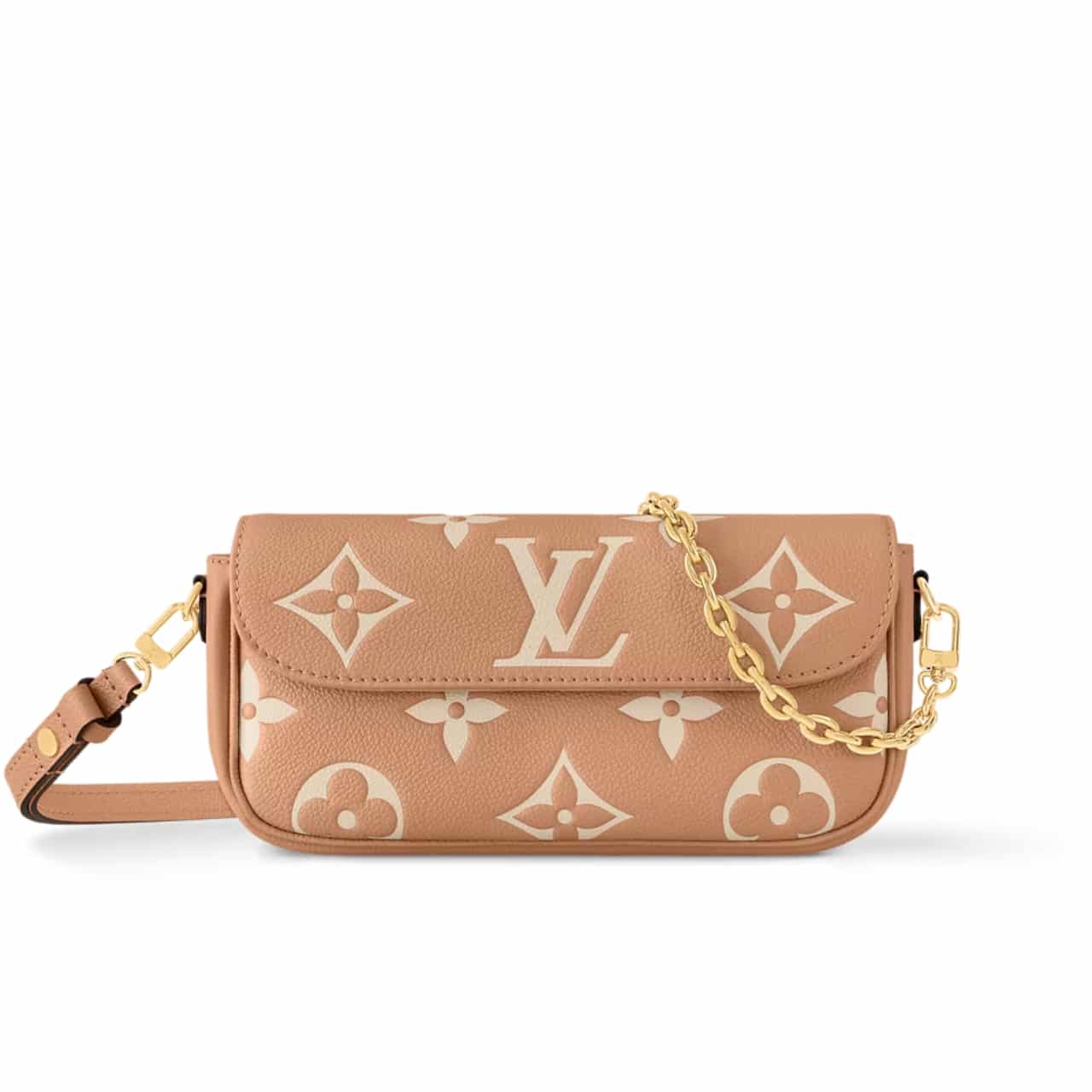 LOUIS VUITTON IVY BAG MONOGRAM EMPREINTE CREAM 23.5CM M12758