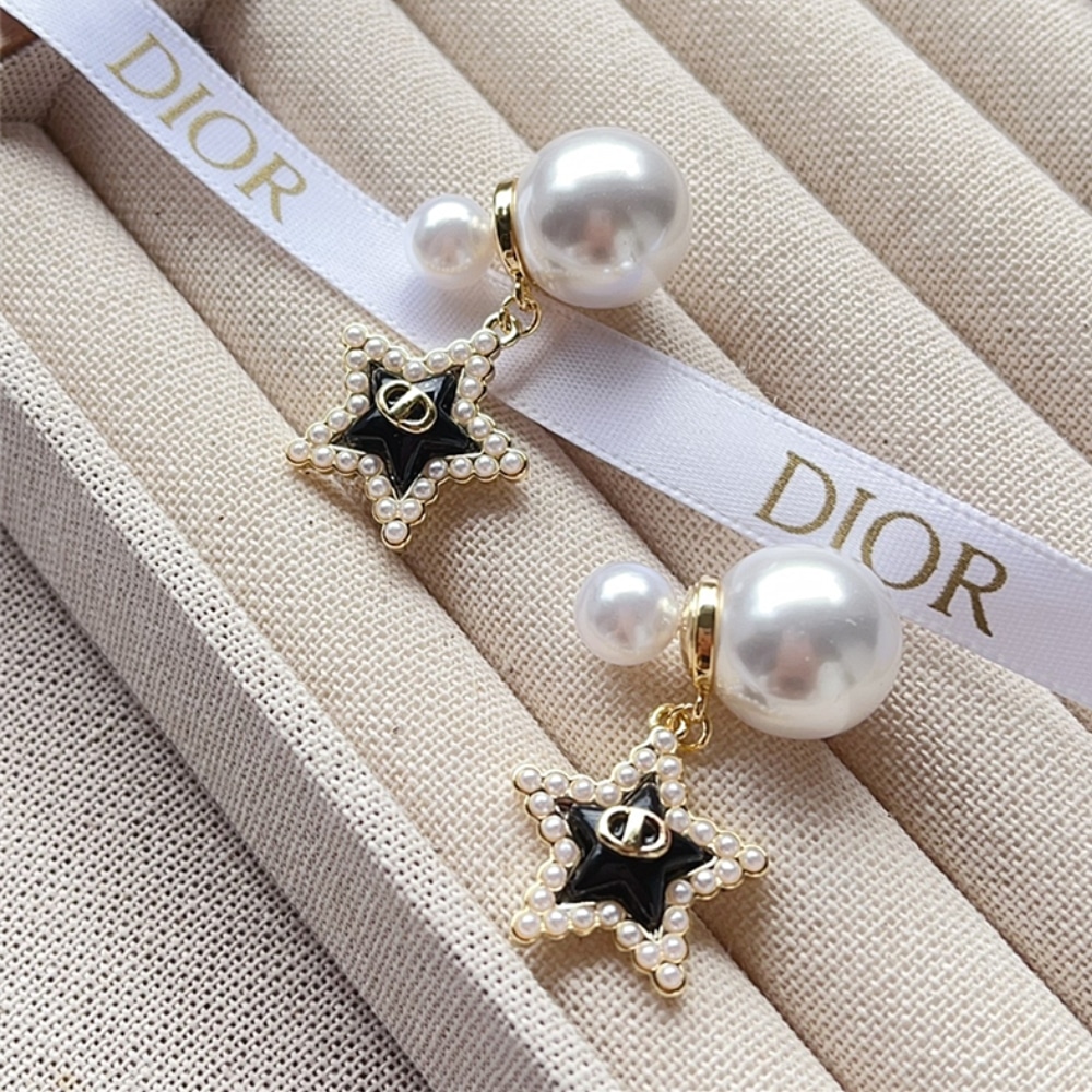 Alternative view of DIOR TRIBALES EARRINGS IN STAR SHAPED WITH PEARLS E3666WOMVE D92B