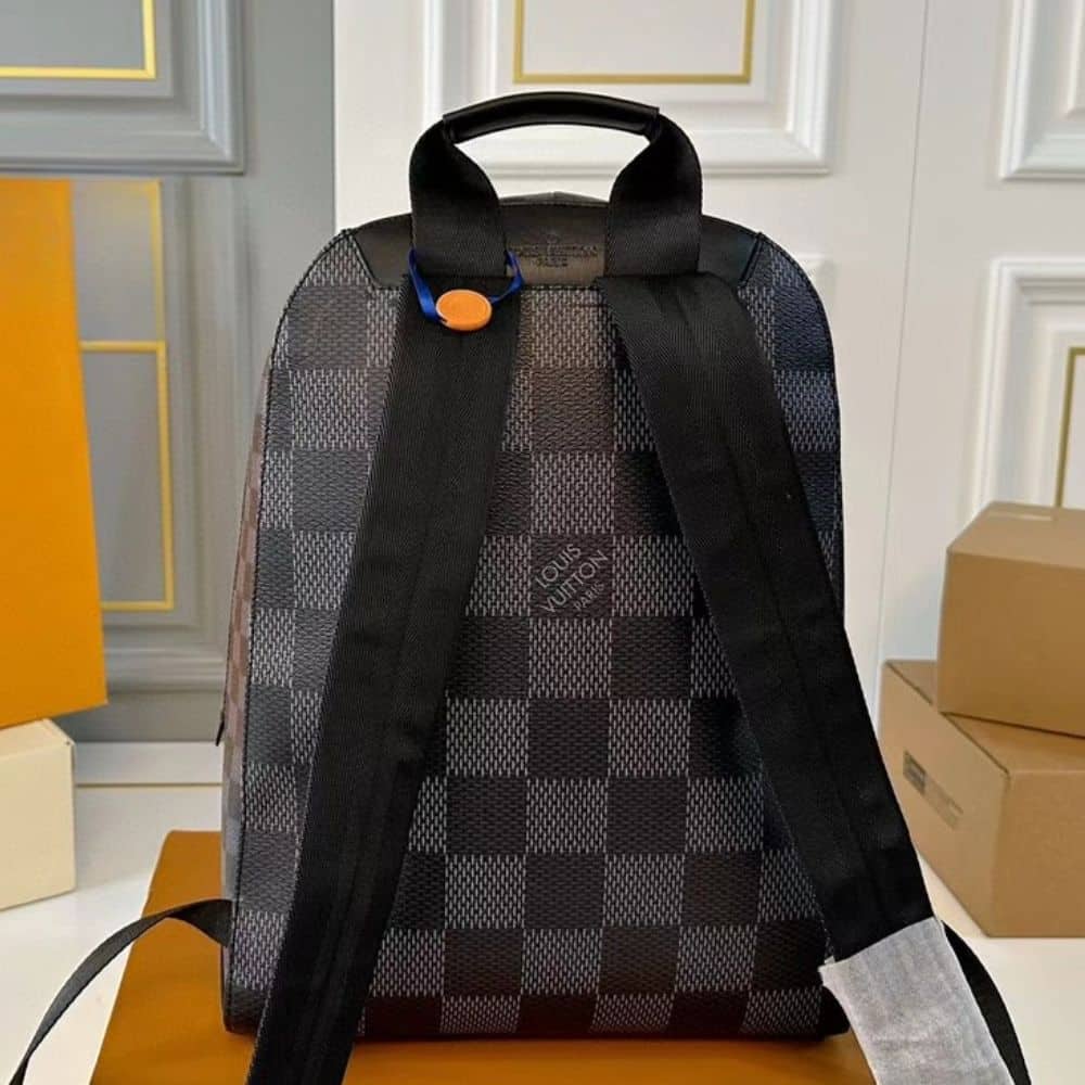 LOUIS VUITTON EXCELLENT CAMPUS BACKPACK BLACK AND GRAY 29CM - Image 7