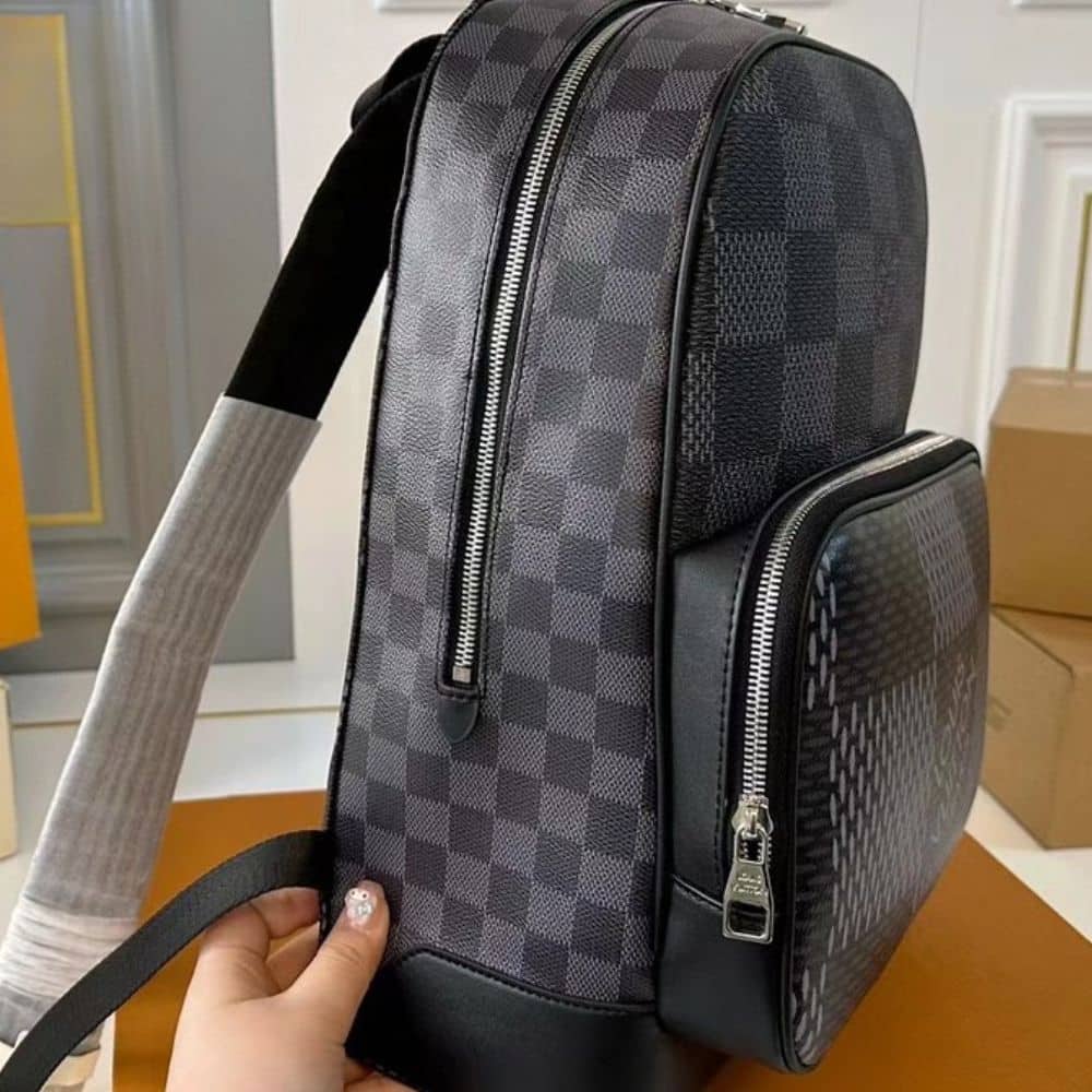 LOUIS VUITTON EXCELLENT CAMPUS BACKPACK BLACK AND GRAY 29CM - Image 8