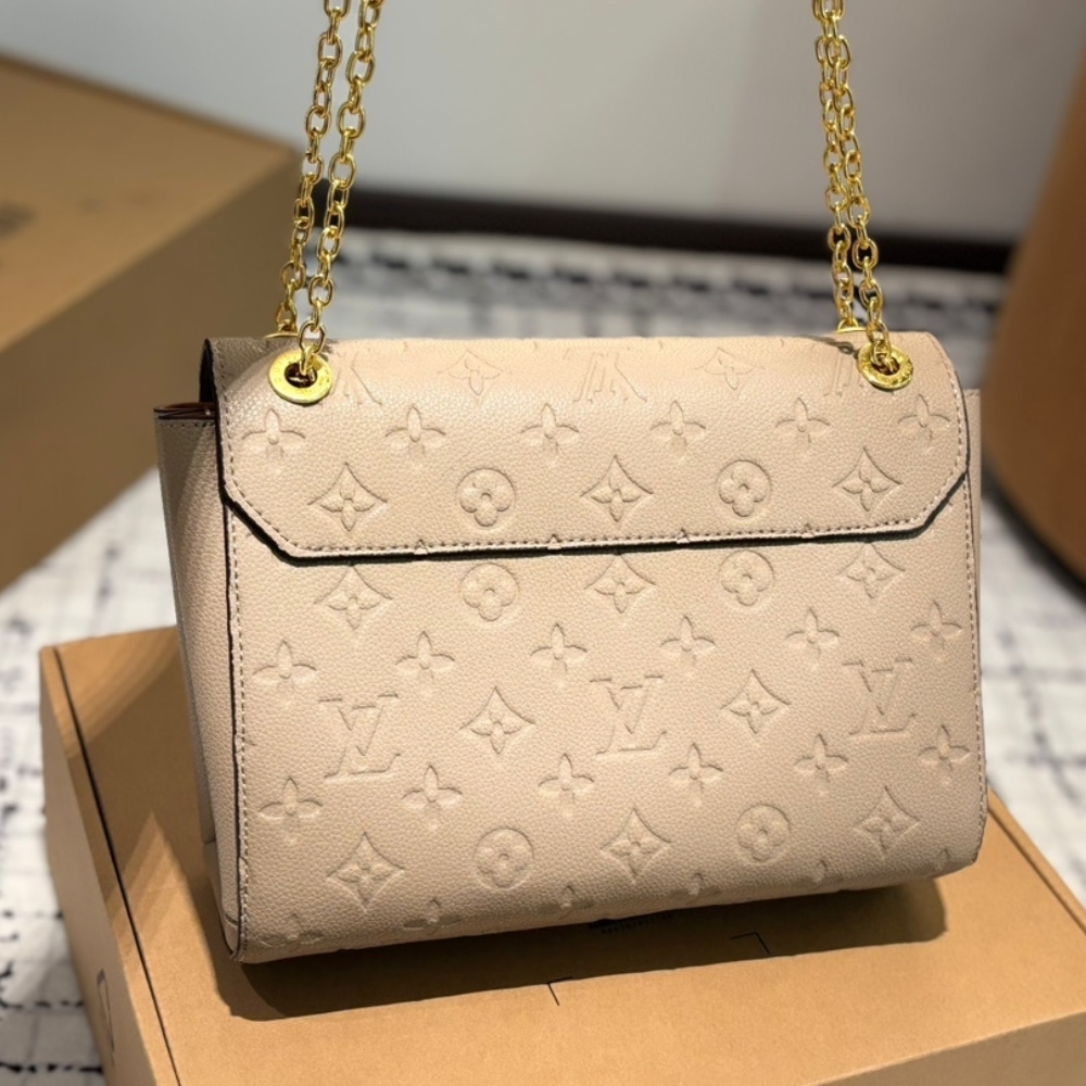 LOUIS VUITTON VAVIN BB BAG BEIGE 25CM - Image 5