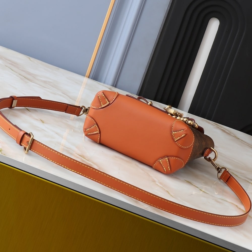 LOUIS VUITTON STEAMER BAG 15 BROWN 16.5CM M11630 - Image 5