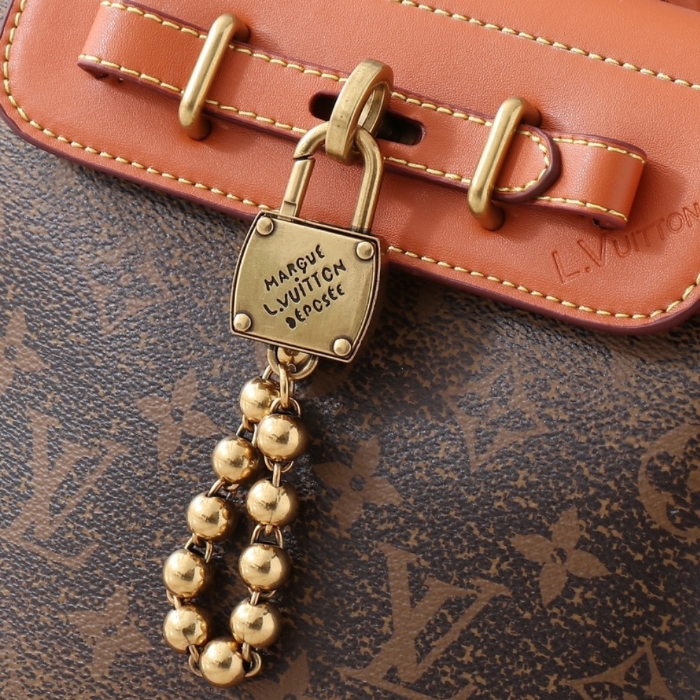 LOUIS VUITTON STEAMER BAG 15 BROWN 16.5CM M11630 - Image 9