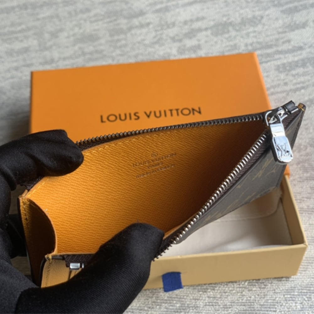 LOUIS VUITTON ROMY CARD WALLET BROWN AND YELLOW 12CM M12384 - Image 5