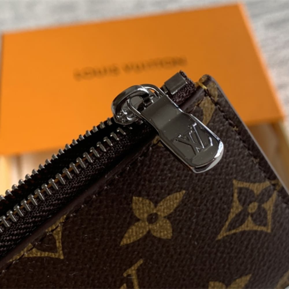 LOUIS VUITTON ROMY CARD WALLET BROWN AND YELLOW 12CM M12384 - Image 6