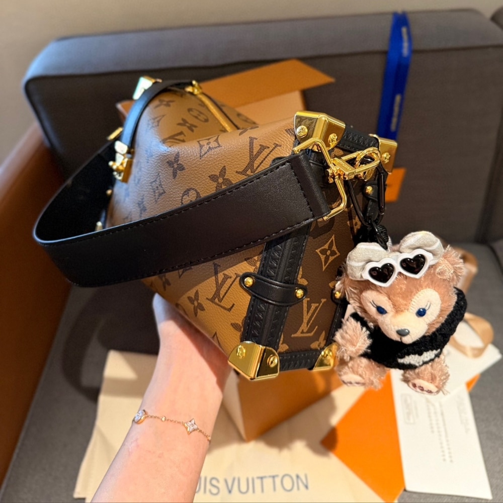 LOUIS VUITTON SIDE TRUNK MM MONOGRAM REVERSE BROWN 23CM M47139 - Image 3