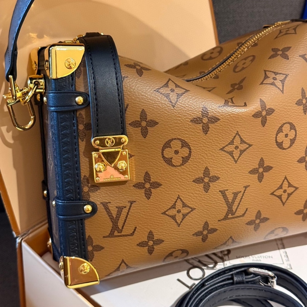 LOUIS VUITTON SIDE TRUNK MM MONOGRAM REVERSE BROWN 23CM M47139 - Image 4