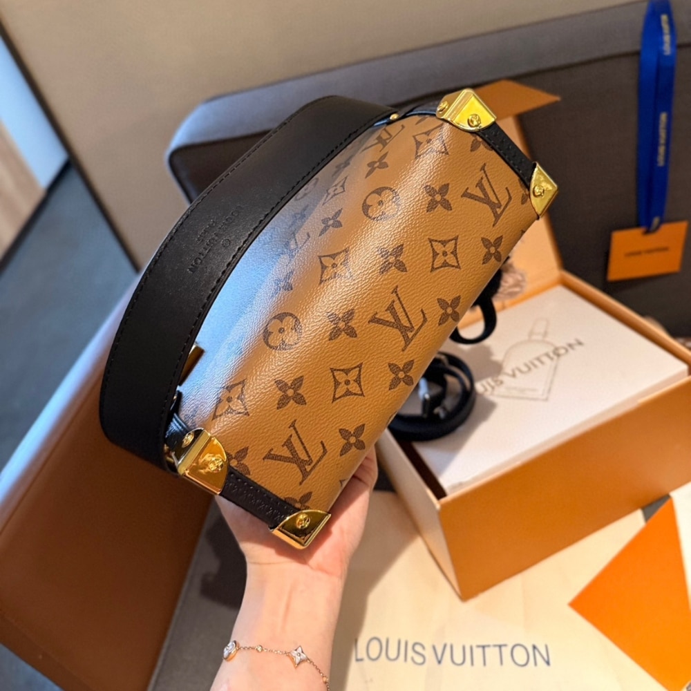 LOUIS VUITTON SIDE TRUNK MM MONOGRAM REVERSE BROWN 23CM M47139 - Image 5