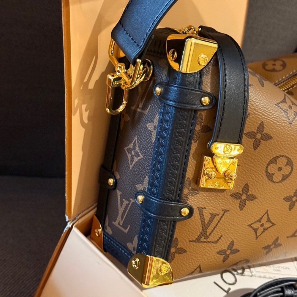 LOUIS VUITTON SIDE TRUNK MM MONOGRAM REVERSE BROWN 23CM M47139 - Image 6