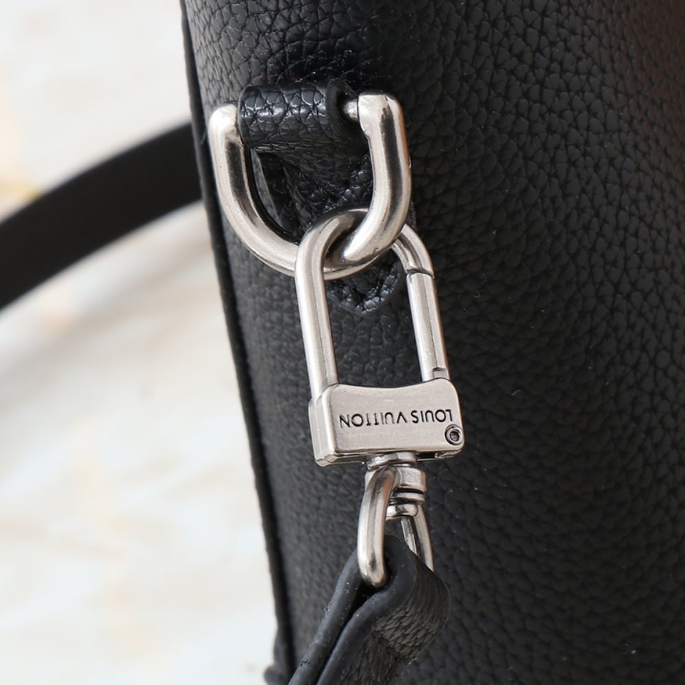 LOUIS VUITTON STEAMER BAG 15 BLACK 16.5CM M11637 - Image 8