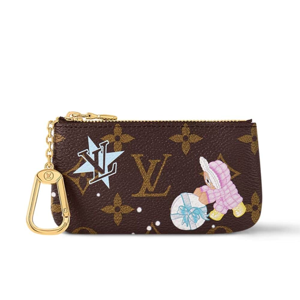 LOUIS VUITTON VIVIENNE KEY POUCH WALLET AZUR FROST 11CM M12229
