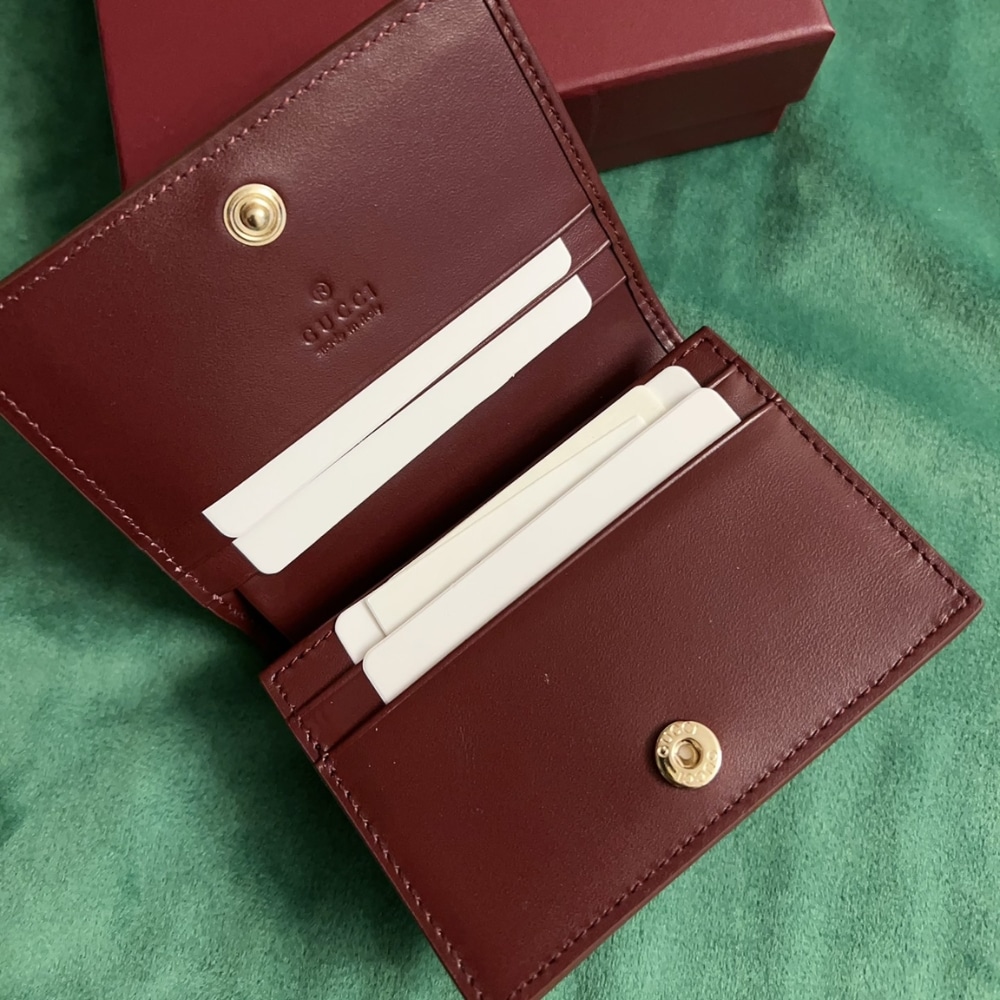 GUCCI GG MINI WALLET WITH OWL DETAIL BEIGE AND DARK BROWN 11CM - Image 5