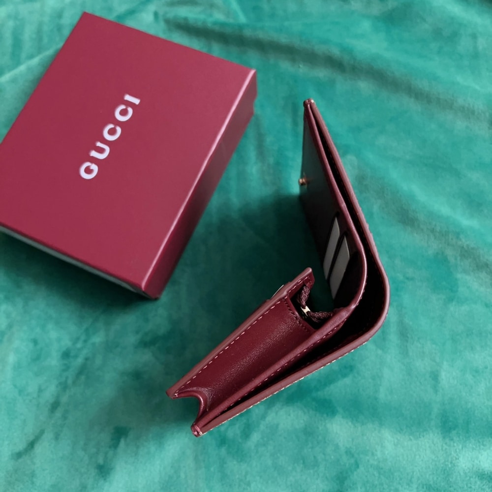 GUCCI GG MINI WALLET WITH OWL DETAIL BEIGE AND DARK BROWN 11CM - Image 7