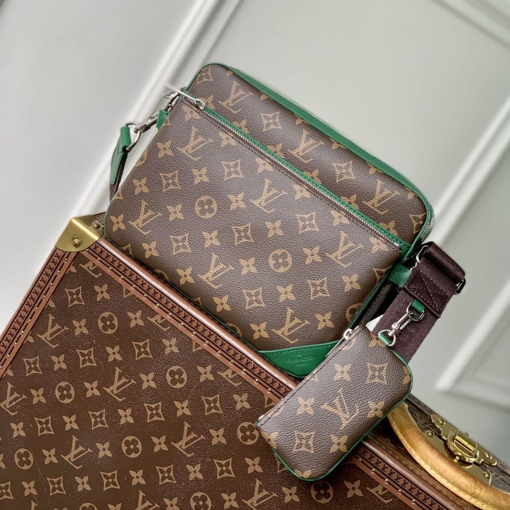 LOUIS VUITTON TRIO MESSENGER BAG GREEN 25CM M12766 - Image 3