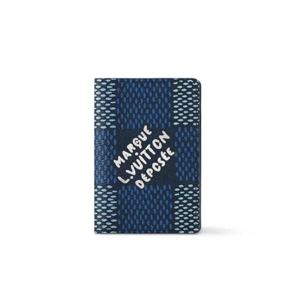 LOUIS VUITTON POCKET ORGANIZER VERTICAL WALLET BLUE 11CM N40677