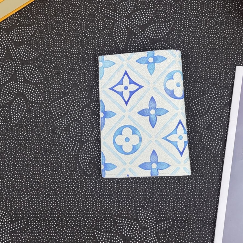 LOUIS VUITTON LV BY THE POOL PASSPORT COVER WALLET BLUE 14CM - Image 3