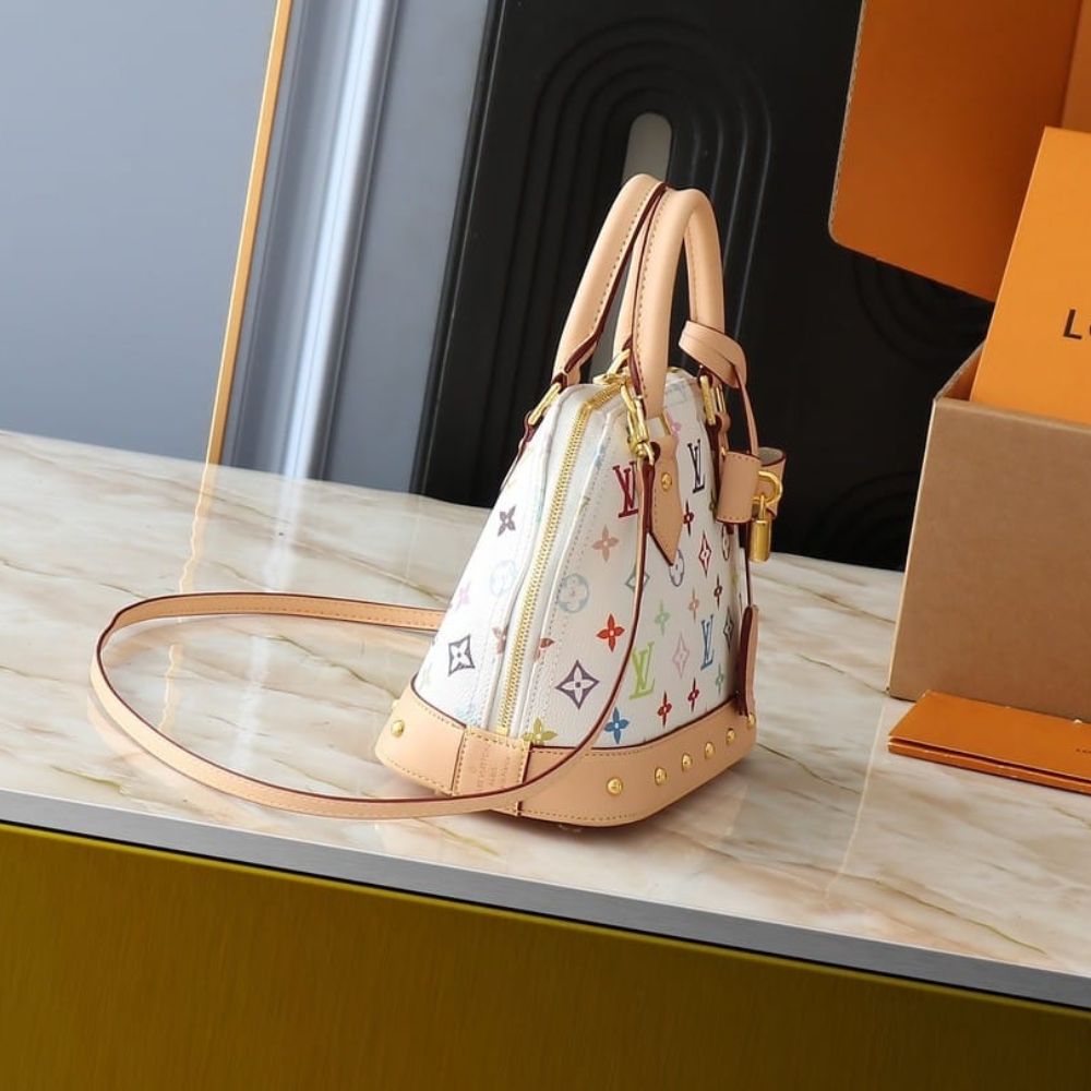Louis Vuitton X Takashi Murakami Alma BB White Multicolor 24Cm M13078 - Image 3