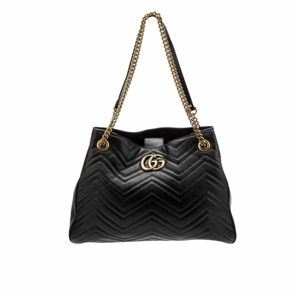 GUCCI GG MARMONT SHOULDER BAG BLACK 32CM 453569 DRW1T 1000