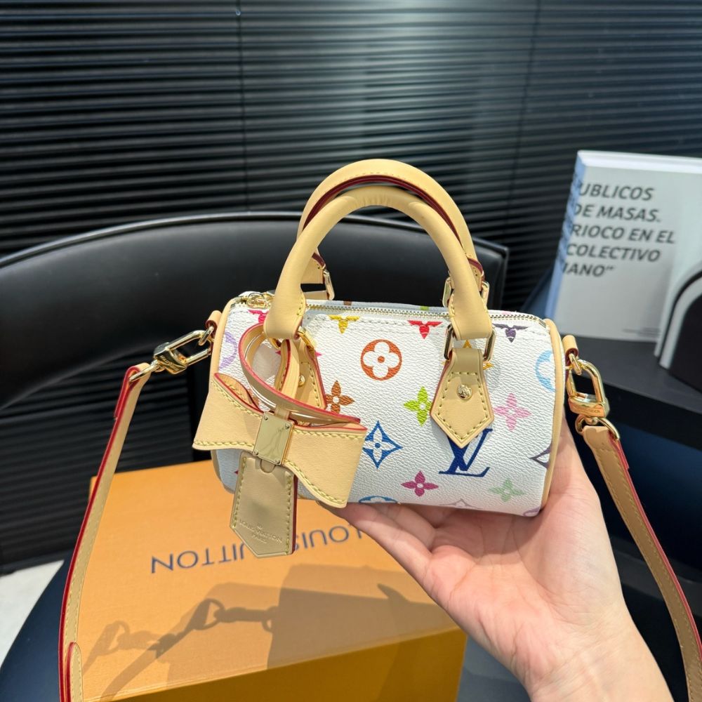 Alternative view of Louis Vuitton X Takashi Murakami Nano Speedy White Multicolored 20Cm M13391