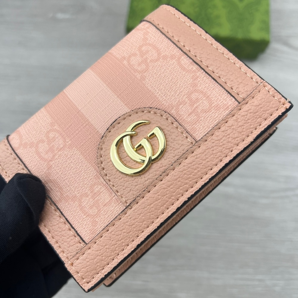 GUCCI OPHIDIA GG CARD CASE WALLET PINK 11CM - Image 3