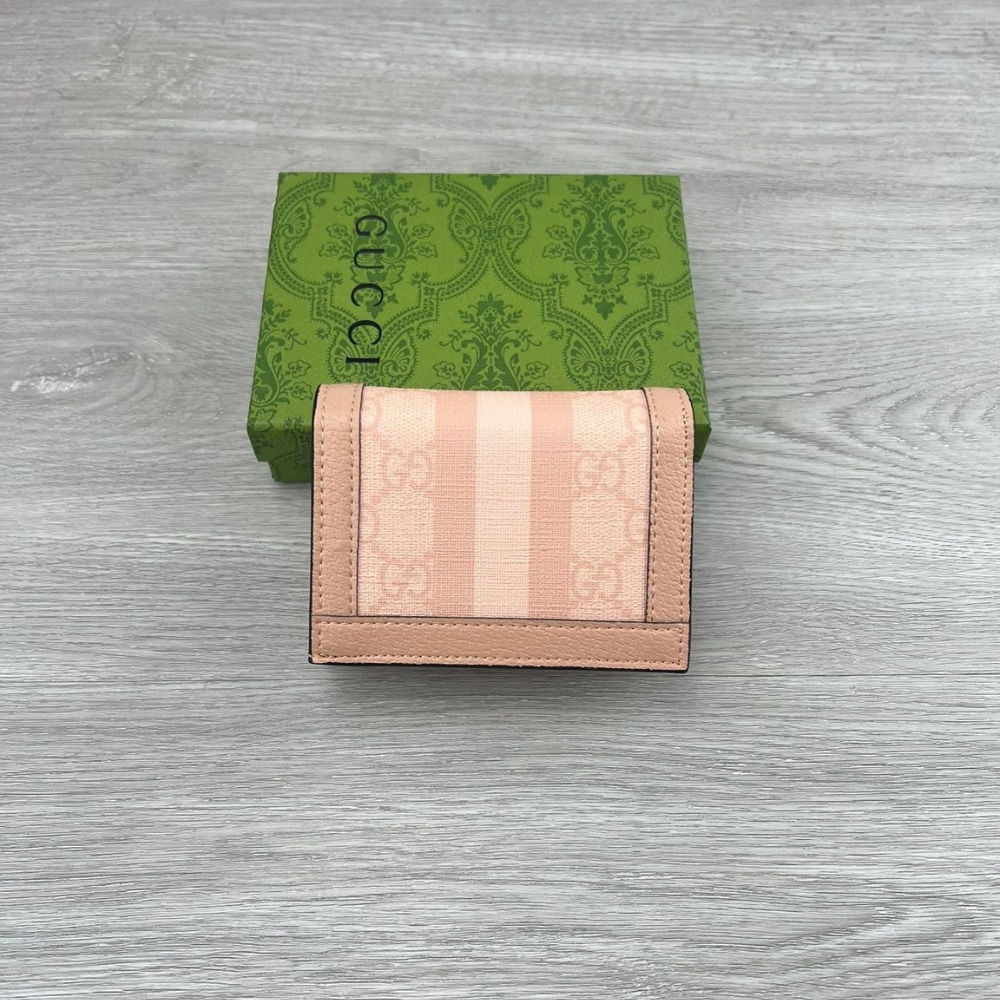 GUCCI OPHIDIA GG CARD CASE WALLET PINK 11CM - Image 4
