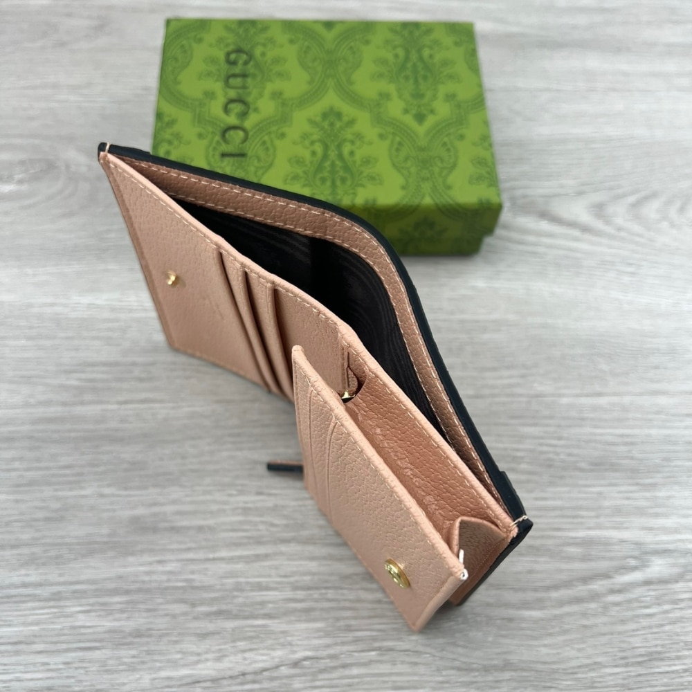 GUCCI OPHIDIA GG CARD CASE WALLET PINK 11CM - Image 6