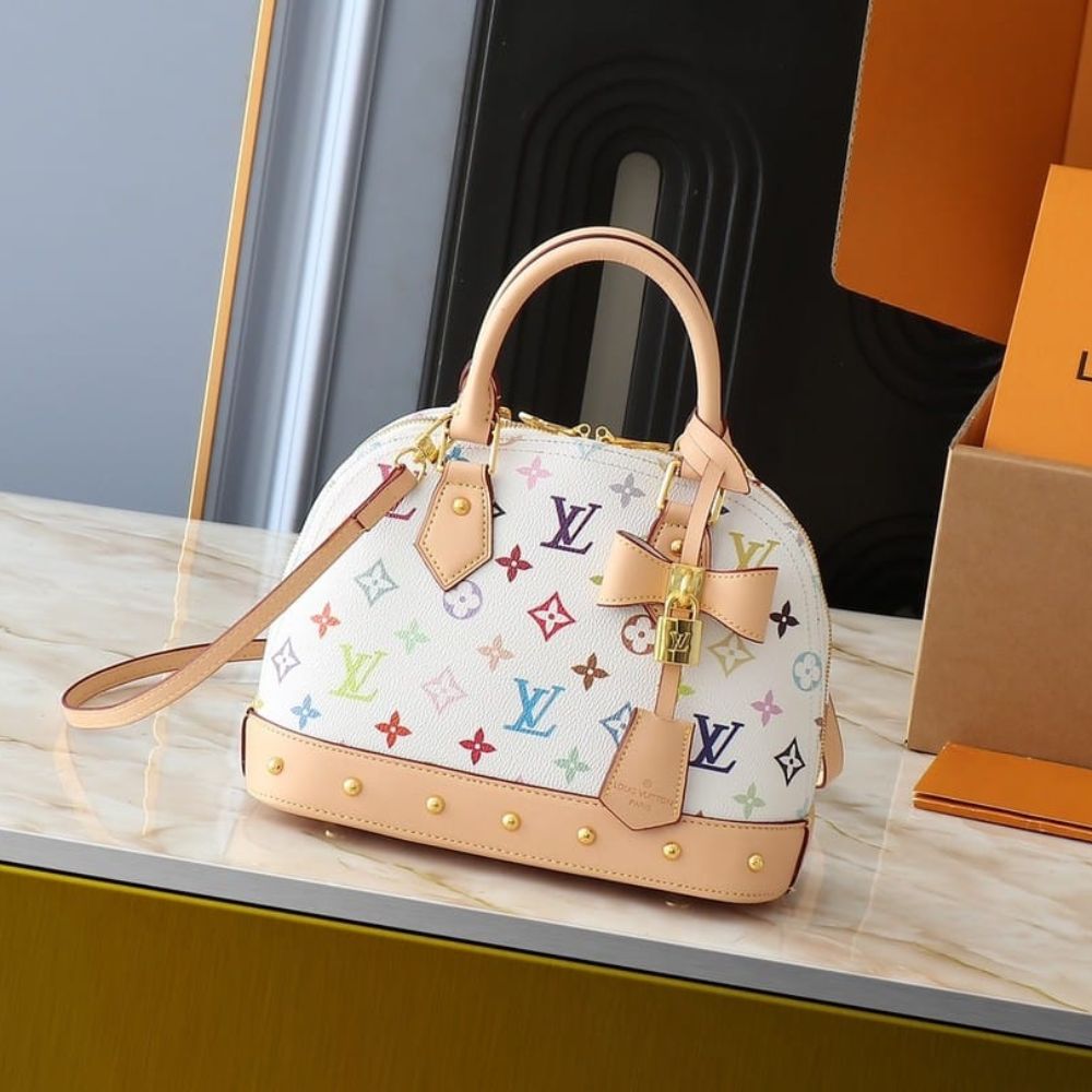 Alternative view of Louis Vuitton X Takashi Murakami Alma BB White Multicolor 24Cm M13078