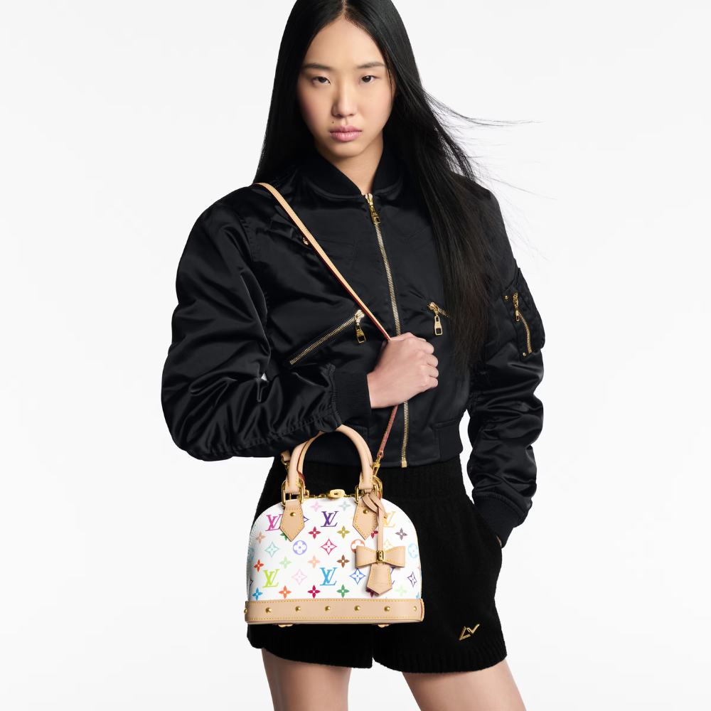 Louis Vuitton X Takashi Murakami Alma BB White Multicolor 24Cm M13078 - Image 10