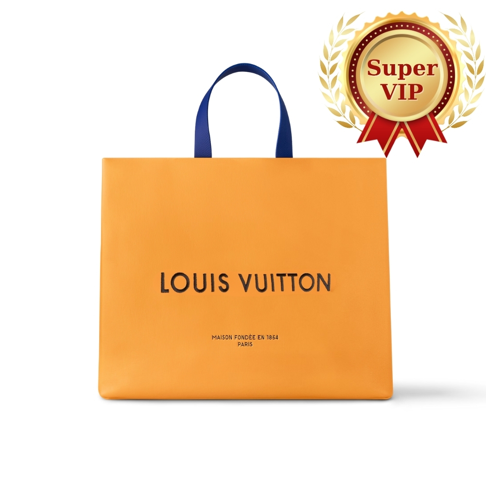 [SUPER VIP 1:1] LOUIS VUITTON SHOPPER TOTE BAG MM ORANGE SAFRAN 40CM M24457