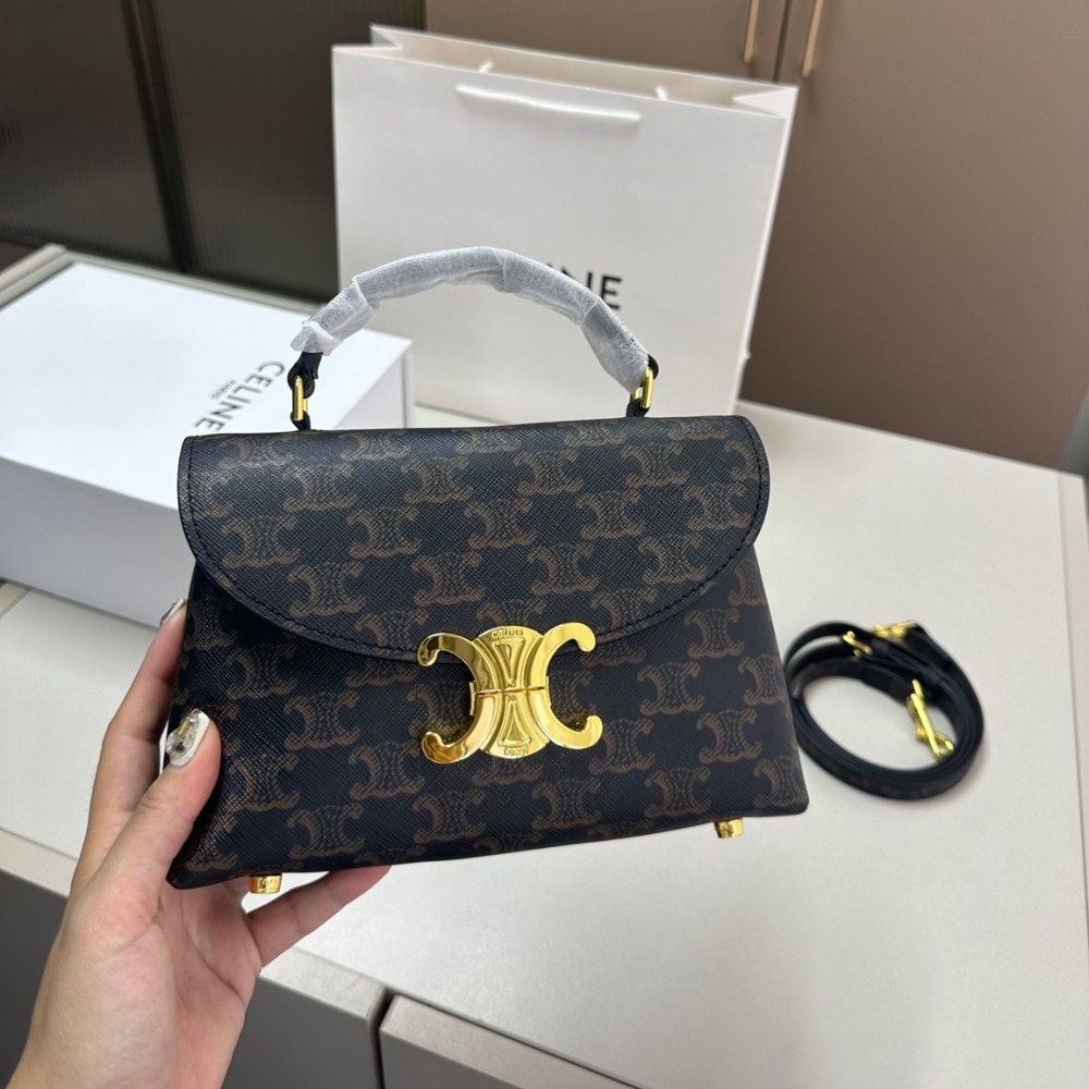 CELINE TEEN NINO BAG IN TRIOMPHE CANVAS 20CM 118112FRH 04LU - Image 3