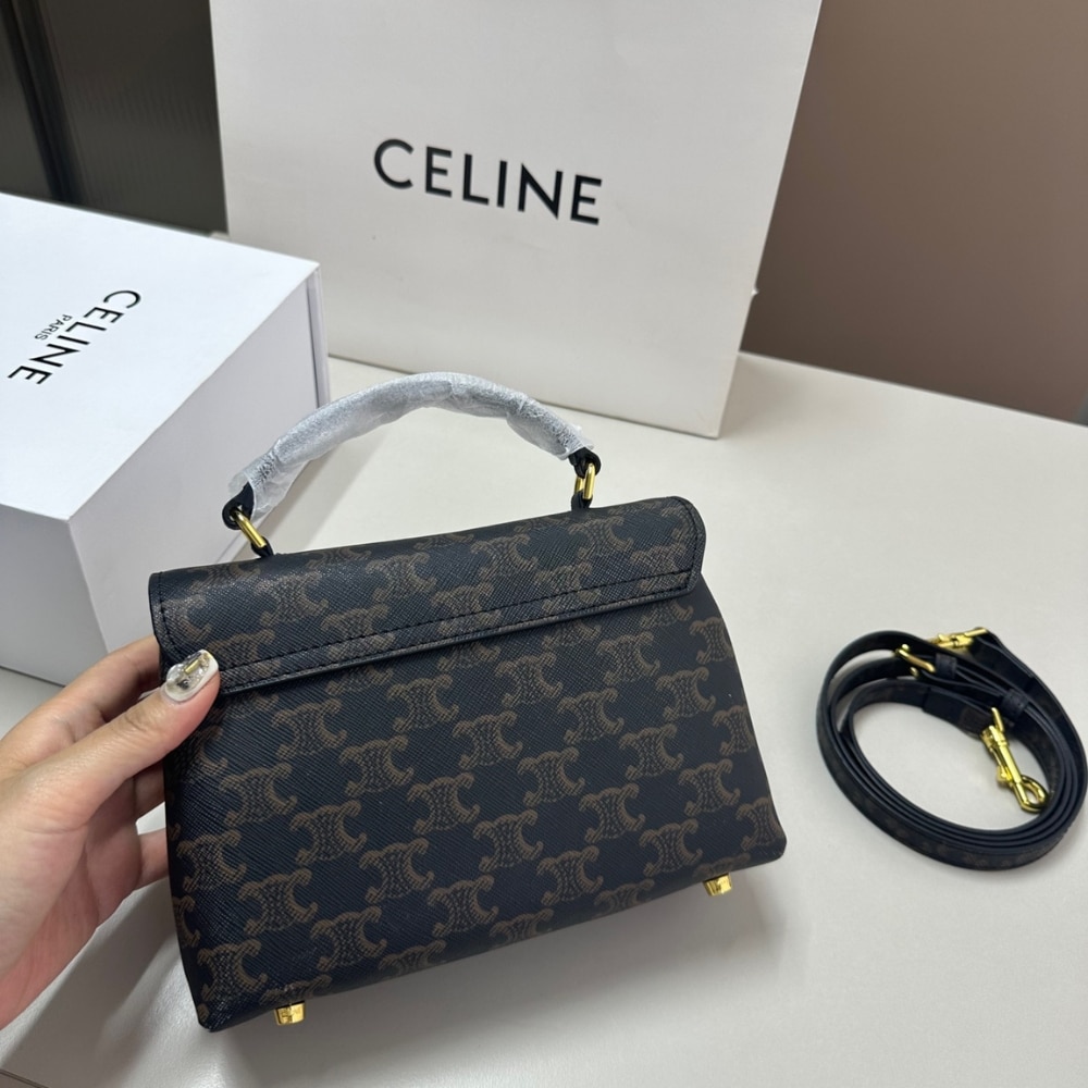 CELINE TEEN NINO BAG IN TRIOMPHE CANVAS 20CM 118112FRH 04LU - Image 4