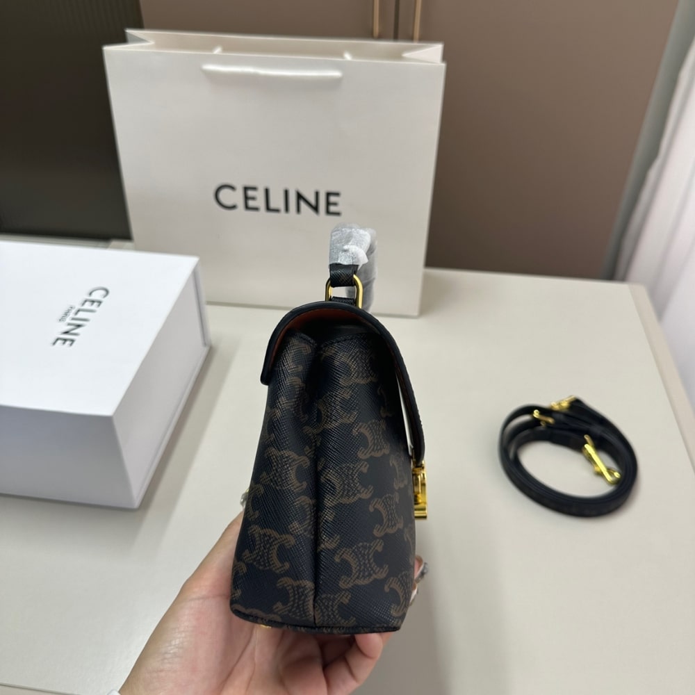 CELINE TEEN NINO BAG IN TRIOMPHE CANVAS 20CM 118112FRH 04LU - Image 5