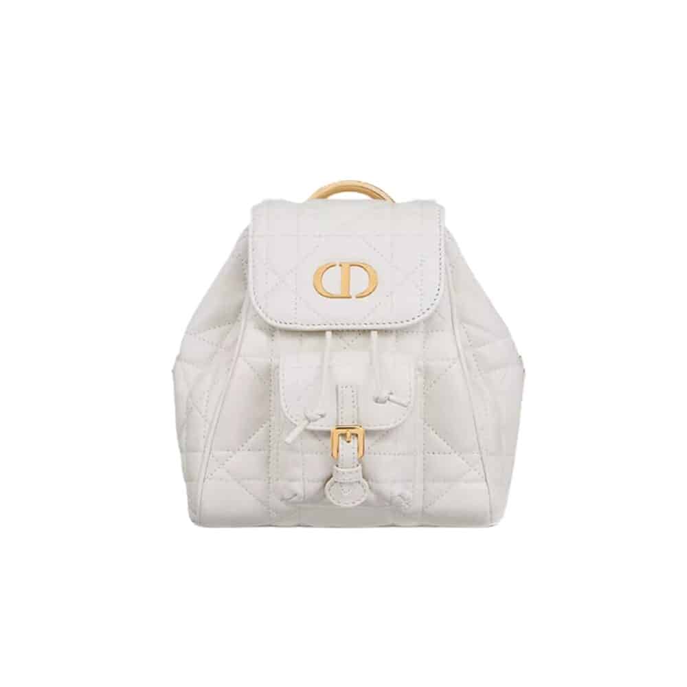 DIOR SMALL DIOR CARO BACKPACK WHITE 27CM