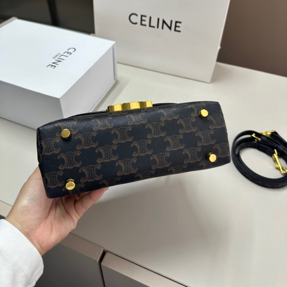 CELINE TEEN NINO BAG IN TRIOMPHE CANVAS 20CM 118112FRH 04LU - Image 6