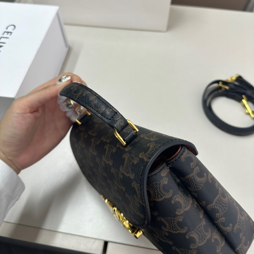 CELINE TEEN NINO BAG IN TRIOMPHE CANVAS 20CM 118112FRH 04LU - Image 7