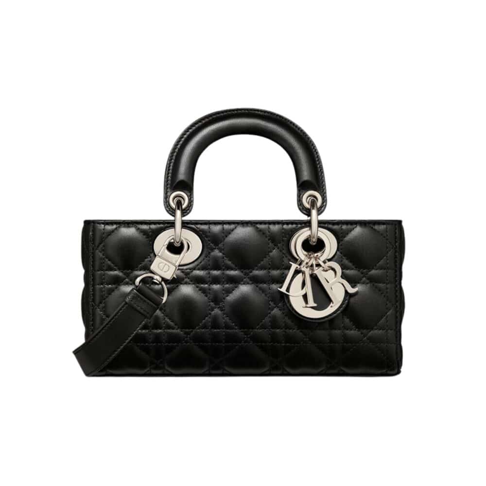 DIOR SMALL LADY D JOY BAG BLACK 22CM