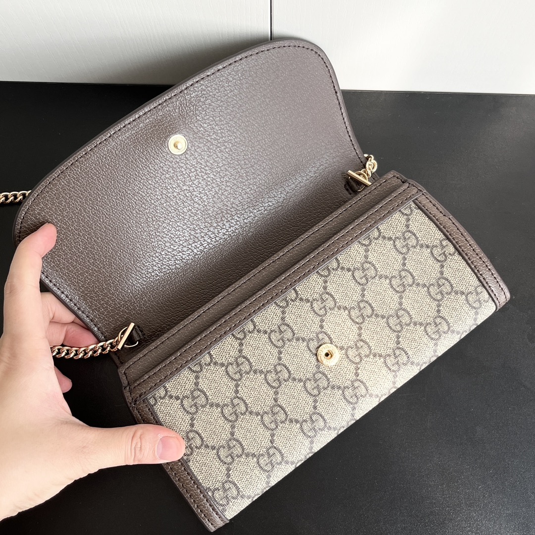 GUCCI BLONDIE CONTINENTAL CHAIN WALLET BEIGE 21CM 725215 K9GSG 8358 - Image 3