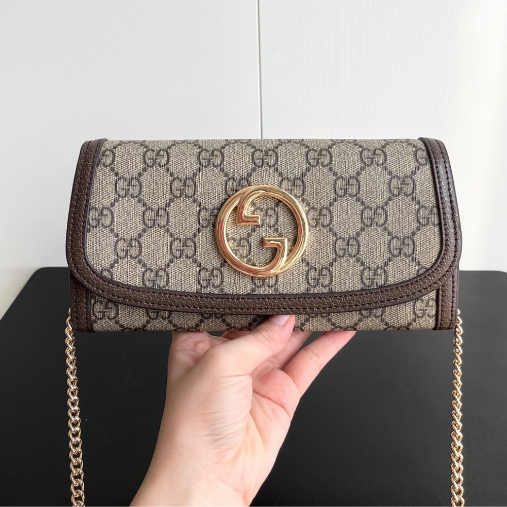 GUCCI BLONDIE CONTINENTAL CHAIN WALLET BEIGE 21CM 725215 K9GSG 8358 - Image 6