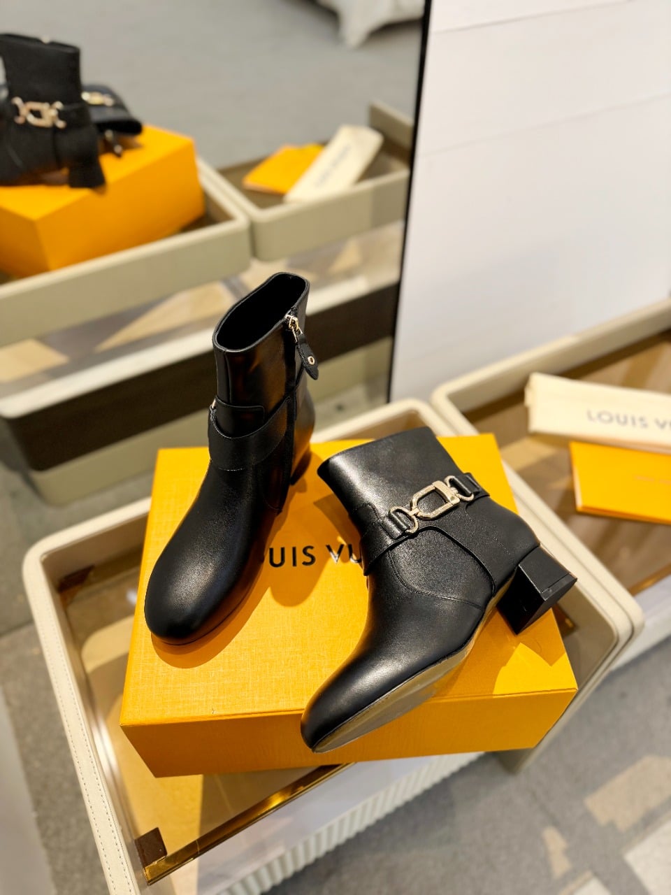 Alternative view of LOUIS VUITTON WESTSIDE FLAT ANKLE BOOT BLACK 1AC6WL