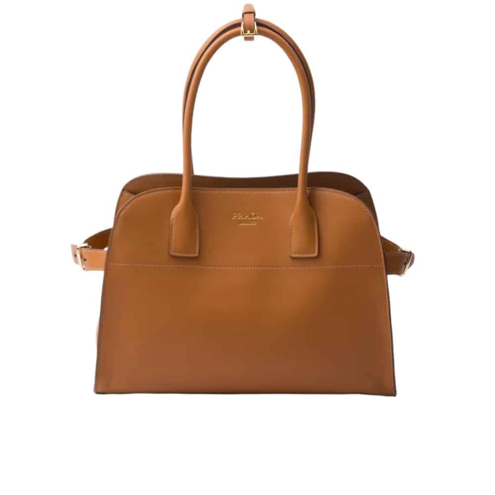 PRADA MEDIUM LEATHER TOTE BAG DARK ORANGE 32CM 1BG517 2CYS F03BH V OOO
