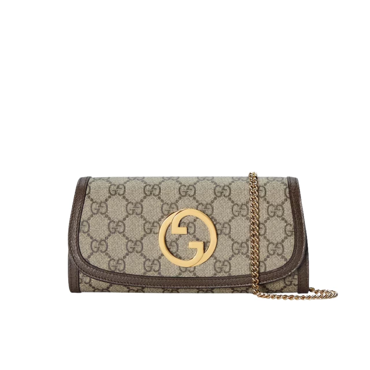 GUCCI BLONDIE CONTINENTAL CHAIN WALLET BEIGE 21CM 725215 K9GSG 8358