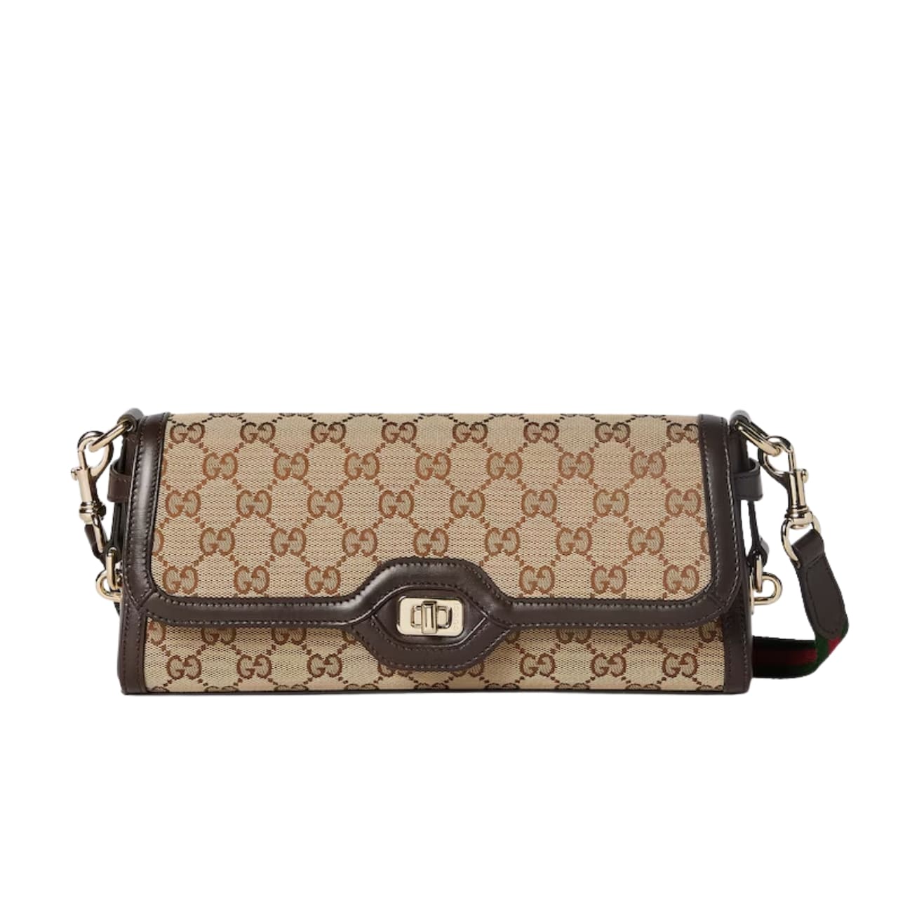 GUCCI LUCE SMALL SHOULDER BAG BEIGE AND EBONY 27CM 786027 FADAC 9762